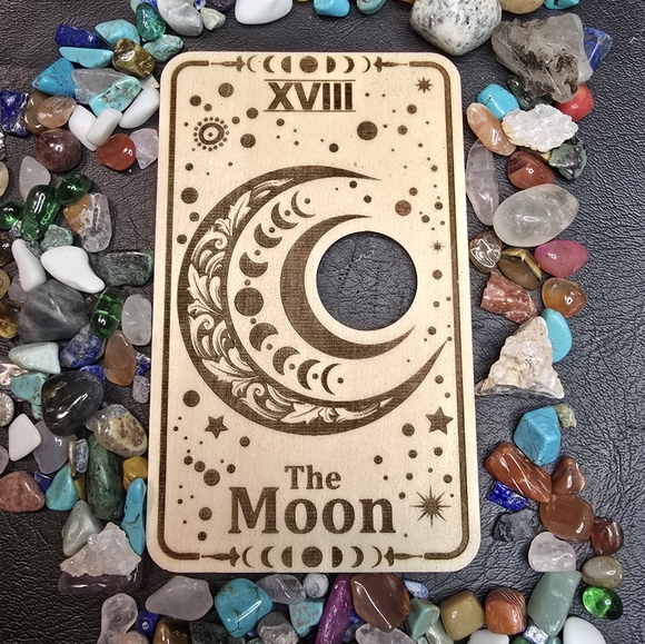 The Moon Tarot Card Crystal Sphere Stand - Picture 2 of 6